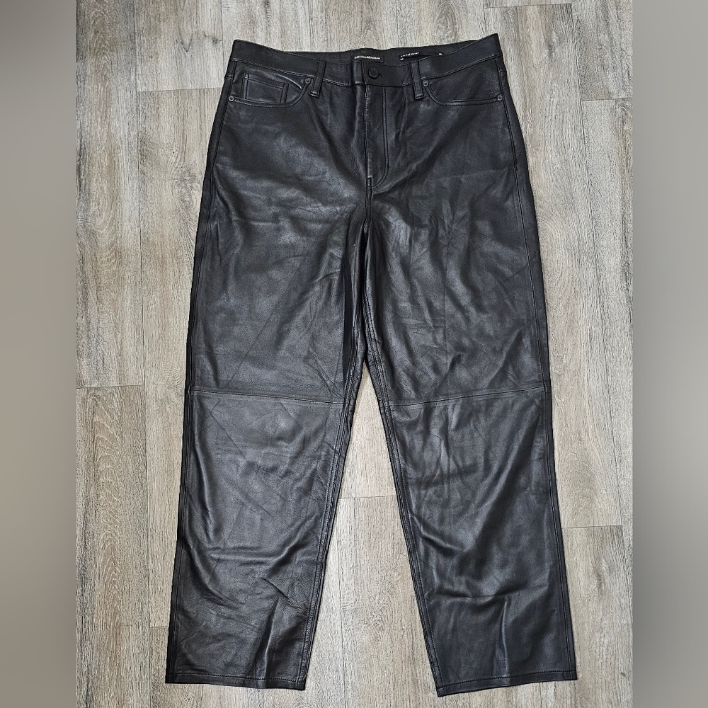 Banana Republic Black Leather Pants - Picture 5 of 7
